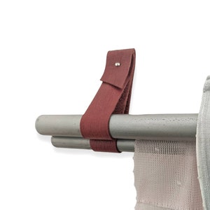 Leather Double Curtain Rod Holder Strap, Wood Curtain Rod Bracket, Dual  Drapery Curtain, Window Treatments, Curtain Pole,Hooks,Home Accents