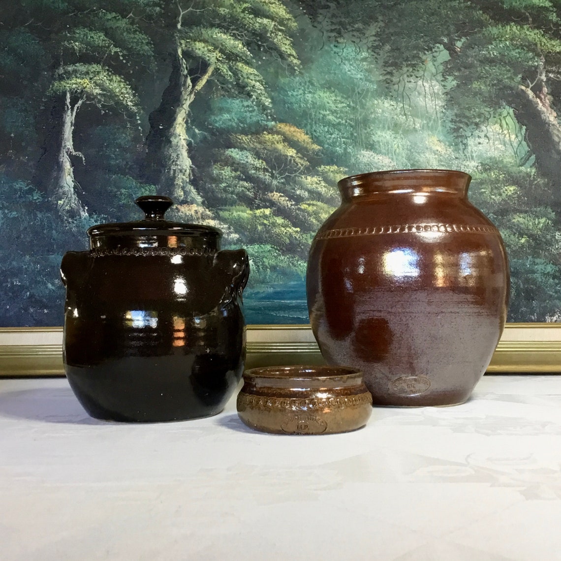 Vintage Bendigo pottery. Vintage pots. Kitchen decor. Etsy