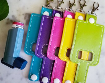 inhaler holder inhaler keychain Inhaler case zipper pull proair Ventolin inhaler glitter vinyl option