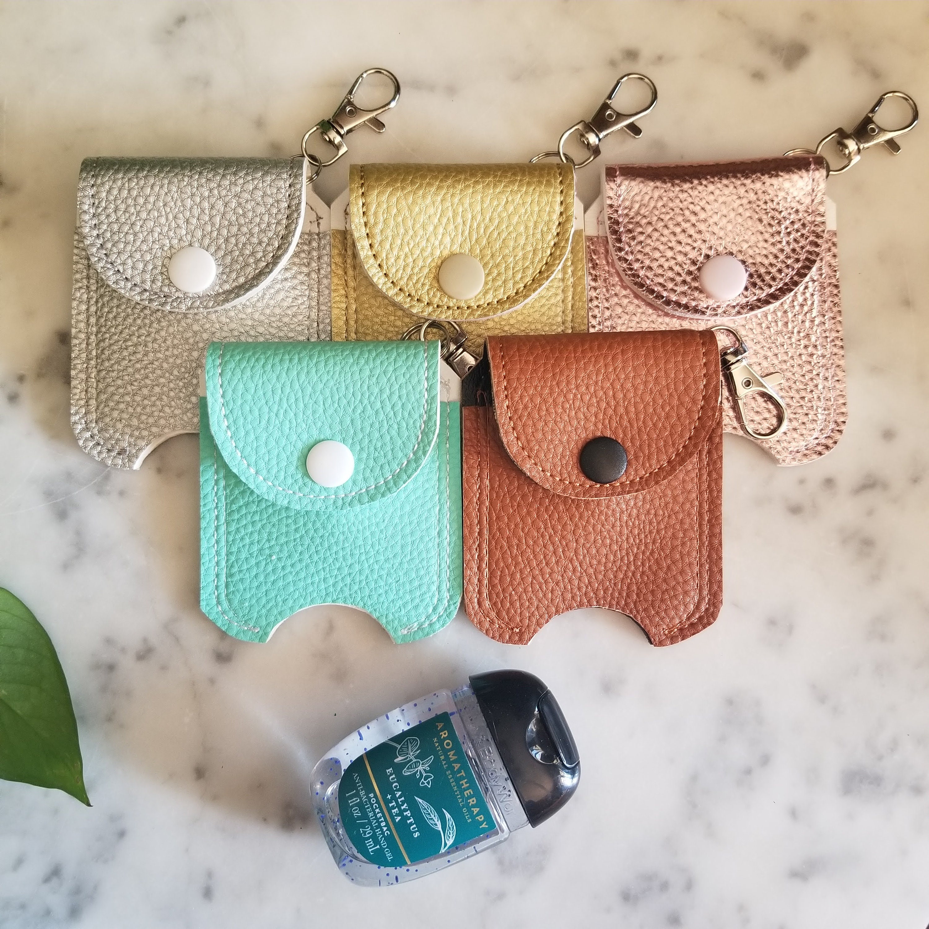 Soft Faux Leather Hand Sanitizer Holder Sanitizer Holder Etsy