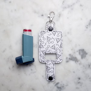 inhaler holder inhaler keychain Inhaler case zipper pull proair Ventolin inhaler glitter vinyl option