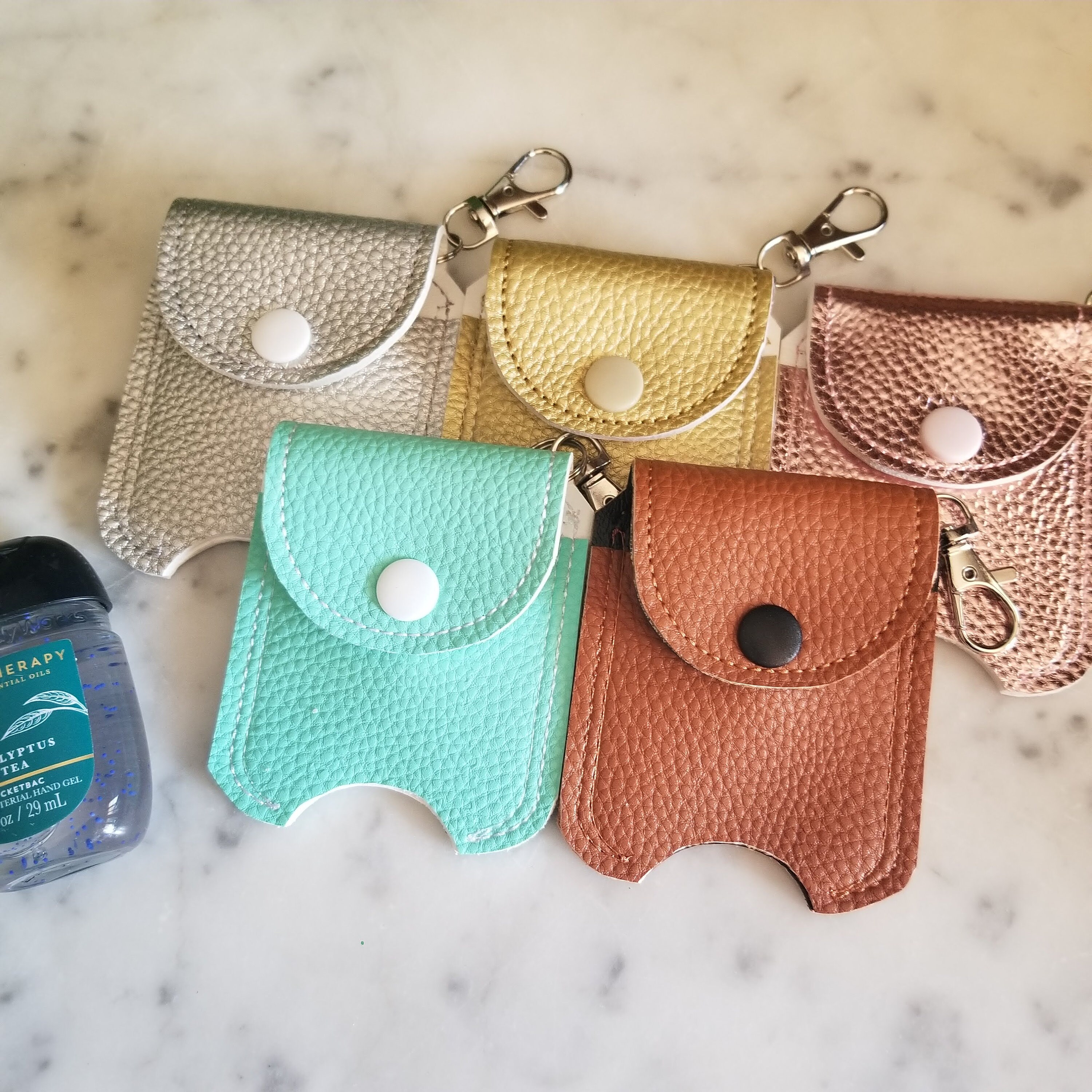 Soft Faux Leather Hand Sanitizer Holder Sanitizer Holder | Etsy