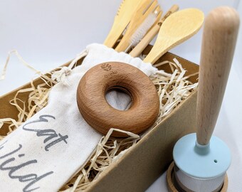 Eco Kitchen Geschenkbox: Bambusbesteck, Teesieb, Zero Waste Geschenk