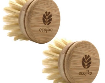 ecojiko Bamboo Dish Brush Replacement Heads: Sisal Bristles