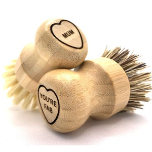 Eco Bamboo Scrubbing Brushes, Eco Mothers Gift, Eco Friendly Mum's Birthday Gift, Zero Waste Plastic Free Present