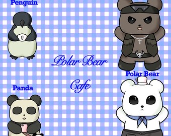 Polar Bear Cafe Etsy