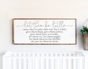 Let Them Be Little - Playroom Decor - Playroom Wall Decor - Playroom Sign - Nursery Decor - Playroom Signs - Rustic Home Decor - Above Crib