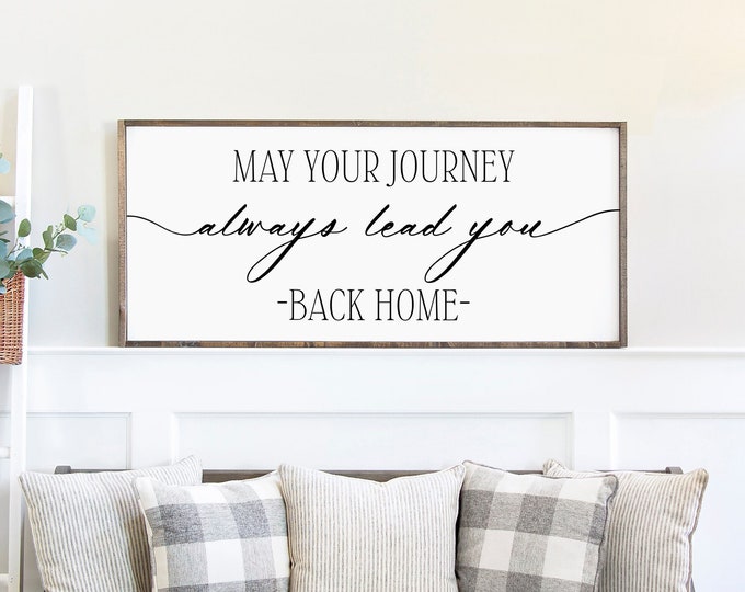 Back Home” Wood Sign | Heartfelt Entryway or Living Room Decor