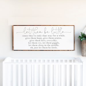 Let Them Be Little - Playroom Decor - Playroom Wall Decor - Playroom Sign - Nursery Decor - Playroom Signs - Rustic Home Decor - Above Crib