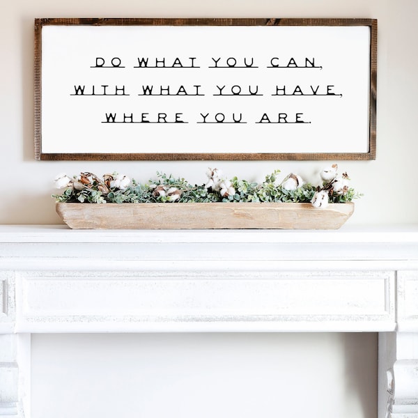 Do what you can with what you have  where you are sign | Theodore Roosevelt - Floating Quote - Business Success Work Hard Grind Hustle