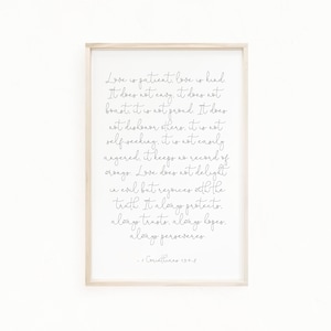 Love Is Patient, Love Is Kind Wood Sign | Bible Verse Wall Decor