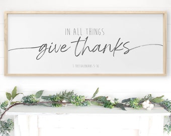 Ganz In All Things Give Thanks Wood Wall Plaque Ganz In All Things Give Thanks Wood Wall Plaque