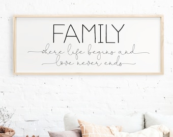 Wood Signs For Home Decor - Family Sign - Family Quote Sign - Christian Home Decor - Modern Farmhouse - Signs With Quotes - Wood Signs