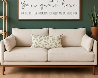 Custom Quote Sign – Personalized Wooden Wall Art – Pick Size, Font, Frame & Colors