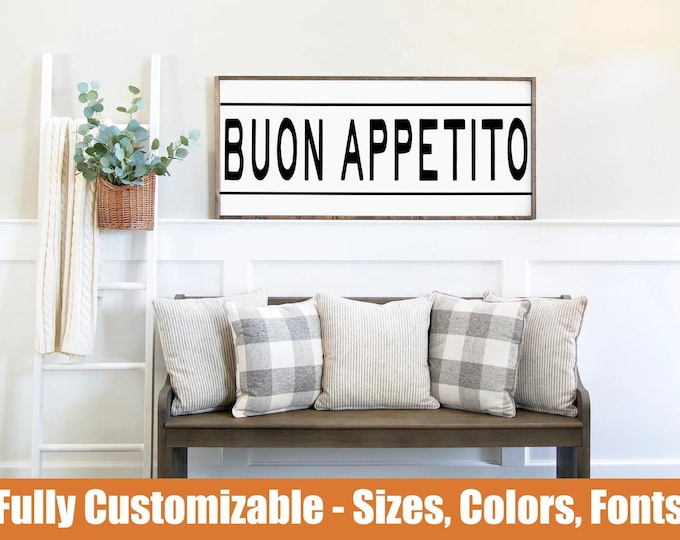 Buon Appetito, Italian kitchen sign