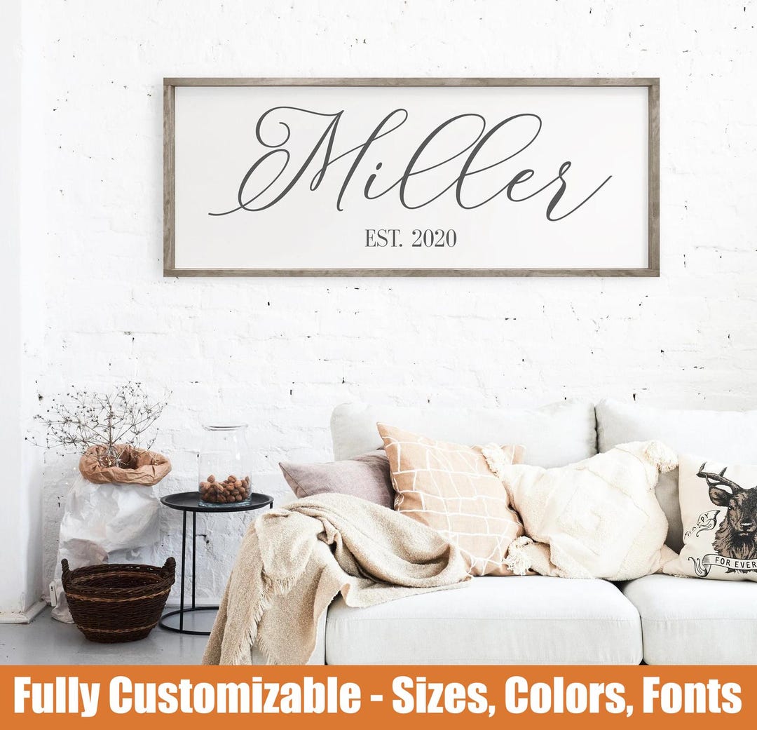 Personalized Last Name Wood Sign - Family Established Date - Etsy