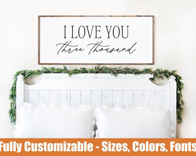 I Love You Three Thousand Sign | Heartfelt Rustic Wall Art