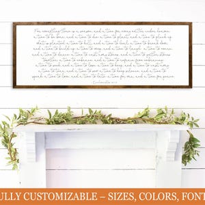 Ecclesiastes 3:1–2 Scripture Sign | “For Everything There Is a Season” Wall Art