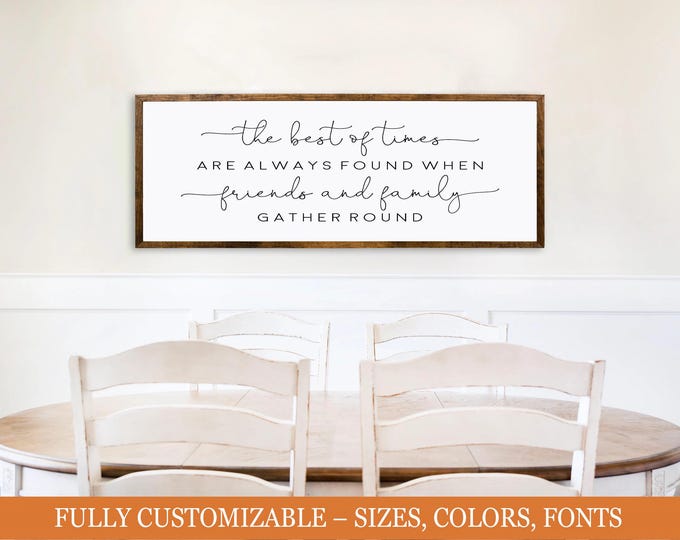 Gather Sign - Friends and Family Dining Room Wall Decor