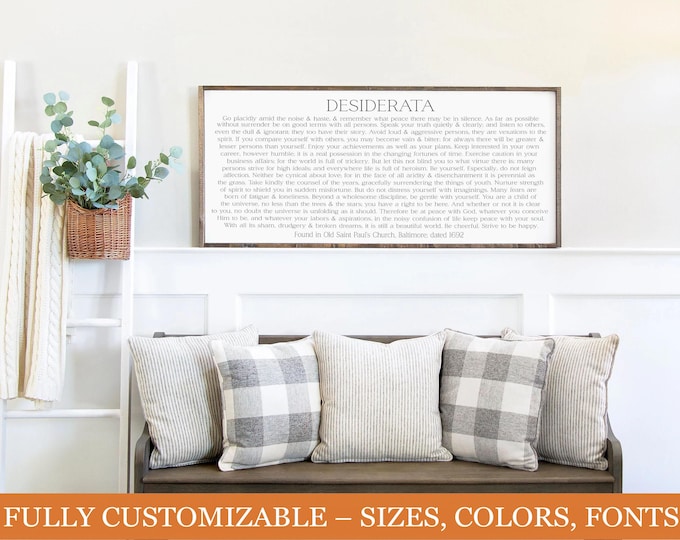 Desiderata Timeless Inspirational Poem Decor