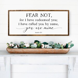 Fear Not I Have Redeemed You, Christian wall art