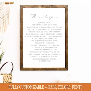 Custom Poem with Stars | Custom quote  | Personalized Poem | Custom Book Quote