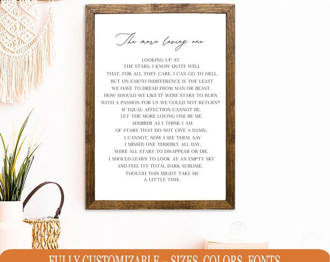 Custom Poem with Stars | Custom quote  | Personalized Poem | Custom Book Quote