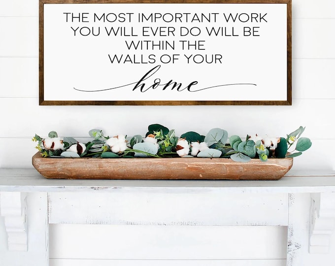 Inspirational Wooden Sign | Family Home Wall Decor