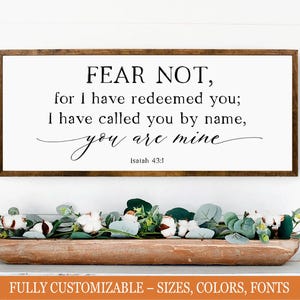 Fear Not I Have Redeemed You, Christian wall art