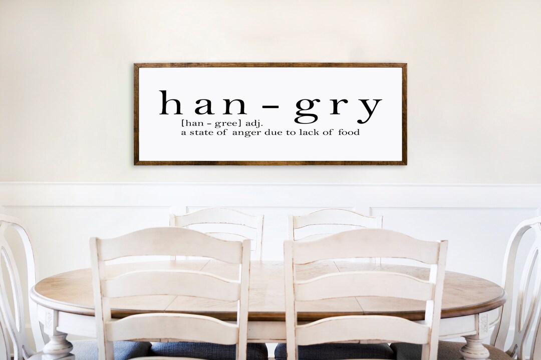 HANGRY funny wood sign for kitchen or dining room, great gift, kitchen –  Coastal Crafts NJ