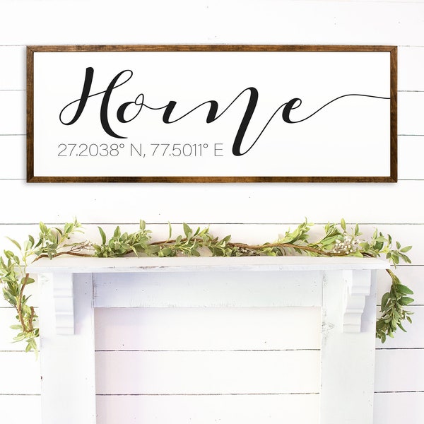 Latitude and Longitude Coordinates Sign - Latitude Longitude GPS - Customized Home Coordinates Sign - Coordinates Wall Art - Coordinate Sign