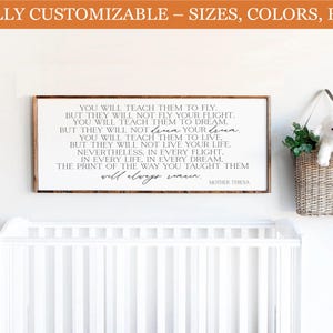 Mother Teresa Quote Sign – Inspirational Wooden Wall Decor, Rustic Christian Art