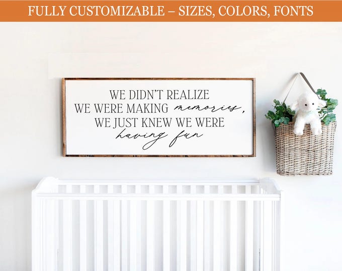 Making Memories” Wood Sign | Family & Friends Quote Decor