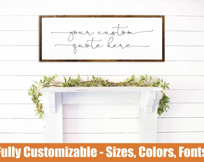 Your Custom Quote, Farmhouse wooden sign