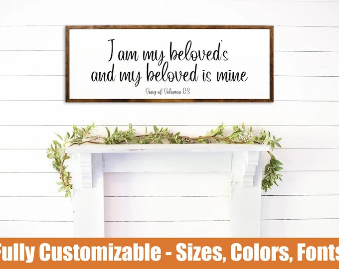 I am my beloveds, Christian wedding sign