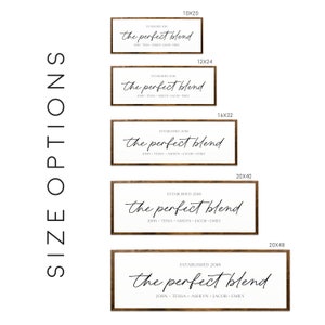 The Perfect Blend Family Sign Personalized Blended Family Signs Perfect Blend Sign Perfectly Blended Family Custom Names Wooden Sign image 4
