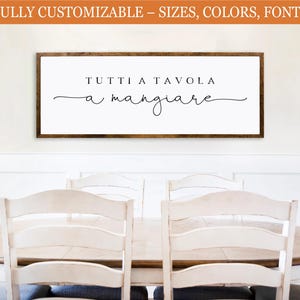 Tutti A Tavola a Mangiare, farmhouse kitchen sign