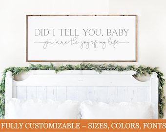 You Are the Joy of My Life, romantic bedroom sign