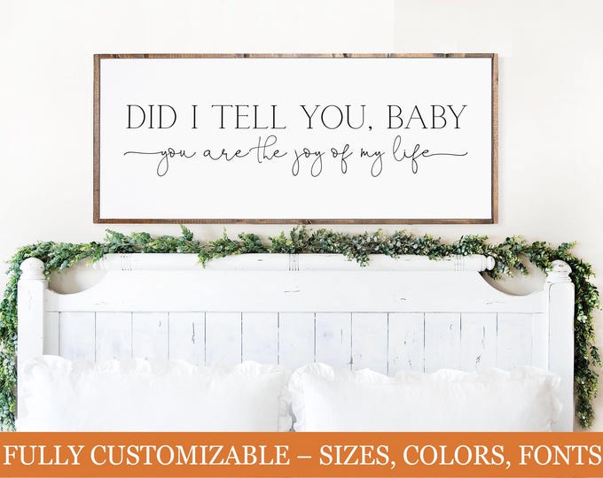 You Are the Joy of My Life, romantic bedroom sign