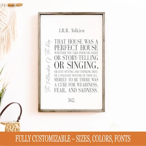 J.R.R. Tolkien Quote Sign | “The Fellowship of the Ring” Literary Home Decor