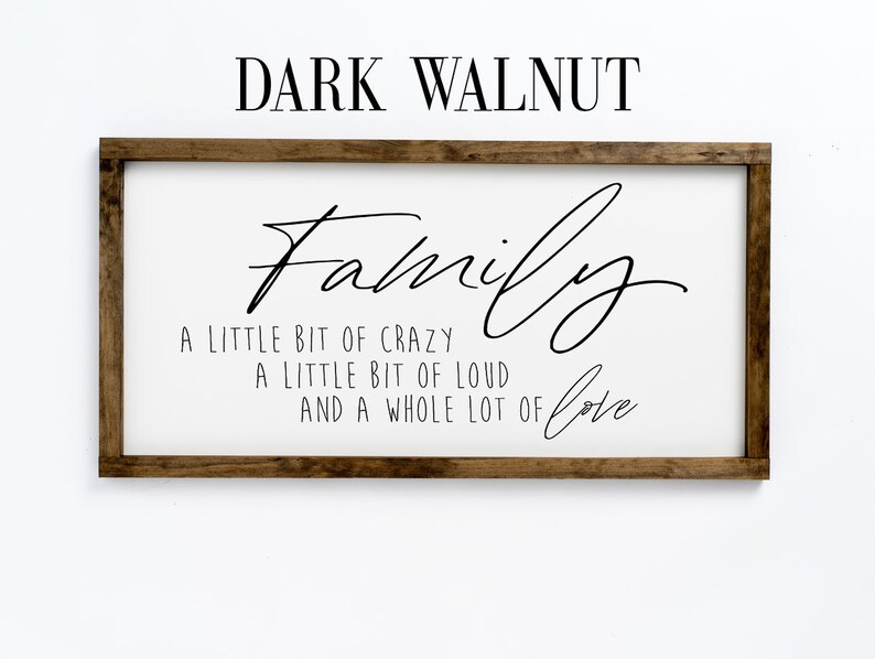 Family little bit crazy a little bit of loud a whole lot of love Wood Sign Home Decor Living Room Wall Ary Living Room Decor Signs image 3