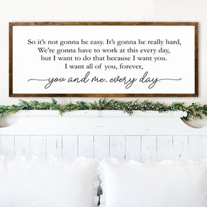 The Notebook" Inspired Wall Art - "It's Gonna Be Hard" Quote - Perfect Romantic Gift for Movie Lovers - Customizable Wall Decor