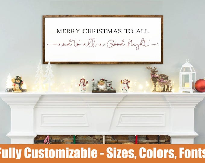 Merry Christmas to All, festive holiday wall sign