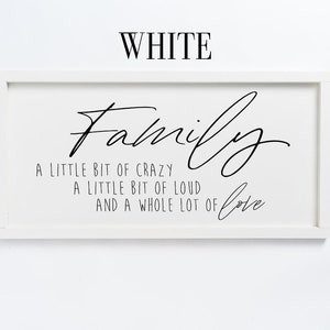 Family little bit crazy a little bit of loud a whole lot of love Wood Sign Home Decor Living Room Wall Ary Living Room Decor Signs image 8