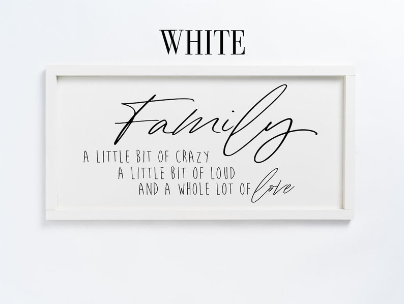 Family little bit crazy a little bit of loud a whole lot of love Wood Sign Home Decor Living Room Wall Ary Living Room Decor Signs image 8