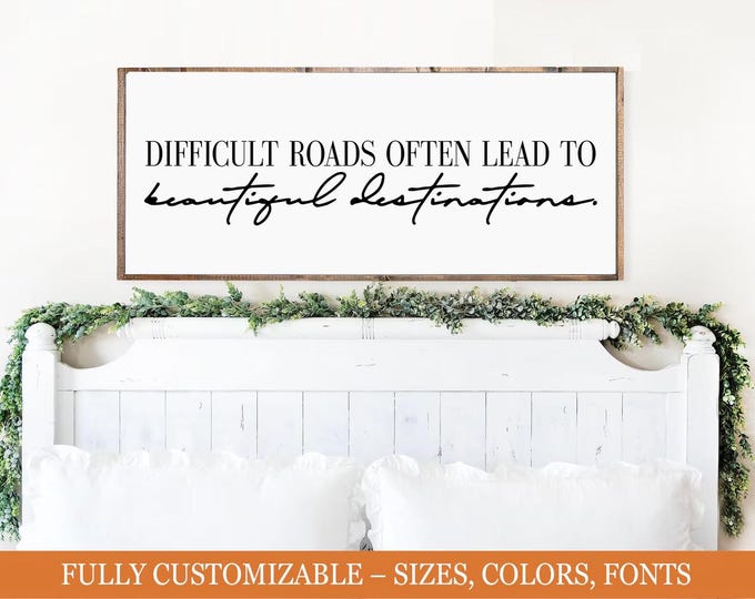 Beautiful Destinations, motivational wooden wall sign