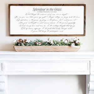 Splendour in the Grass, Wordsworth poem wood sign