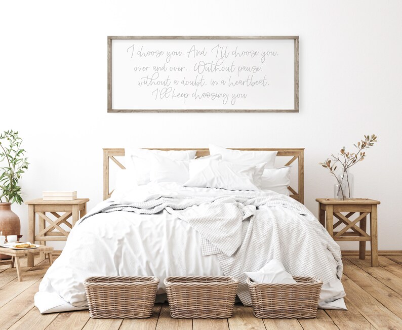 Id Choose You Sign - I'd Choose You Wood Sign - I Choose You Wall Art - Master Bedroom Wall Decor - Bedroom Wall Decor - Wooded Signs