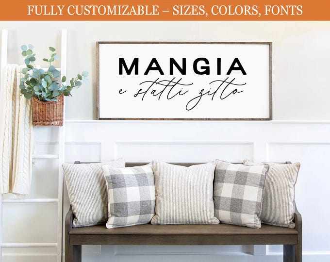 Mangia e statti zitto, Italian kitchen sign