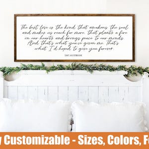 Farmhouse Bedroom Wall Decor – Love Quote Wood Sign